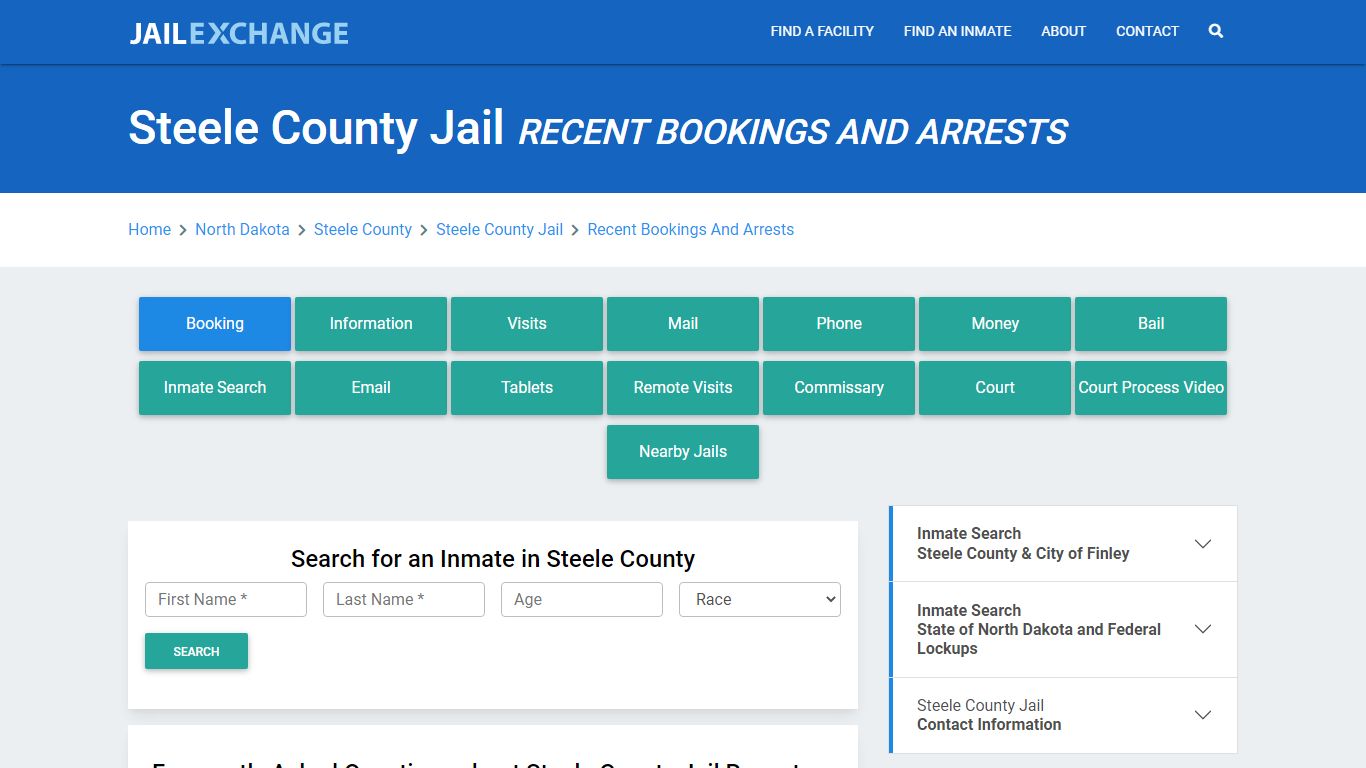 Steele County Jail Recent Bookings And Arrests - Jail Exchange